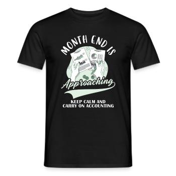 Ruhe bewahren und weiterrechnen - Männer T-Shirt - Schwarz - Vorne - AI Model Male 178 light (178cm)