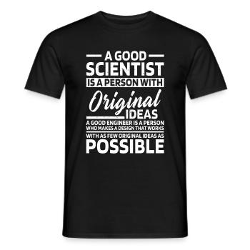 Wissenschaftler Ingenieur lustiger Spruch - Männer T-Shirt - Schwarz - Vorne - AI Model Male 178 light (178cm)