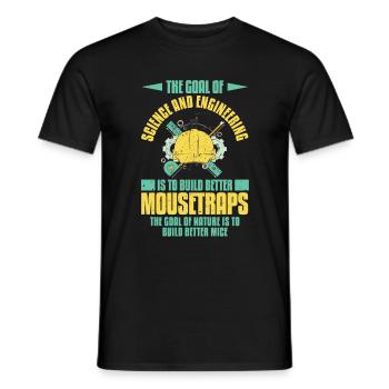 Das Ziel von Wissenschaft und Technik - Männer T-Shirt - Schwarz - Vorne - AI Model Male 178 light (178cm)