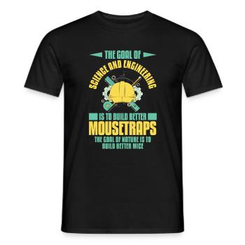 Das Ziel von Wissenschaft und Technik - Männer T-Shirt - Schwarz - Vorne - AI Model Male 178 light (178cm)