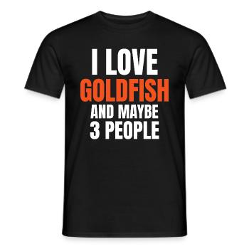Ich liebe Goldfische und vielleicht 3 Leute lustig - Männer T-Shirt - Schwarz - Vorne - AI Model Male 178 light (178cm)
