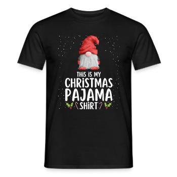 Christmas Pajamas Pajamas Sleepshirt - Men's T-Shirt - black - Front - AI Model Male 178 light (178cm)