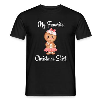 Ma chemise de Noël préférée - T-shirt homme - noir - Devant - AI Model Male 178 light (178cm)