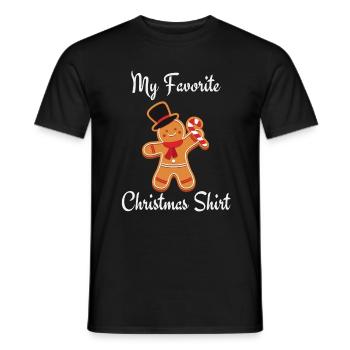 Ma chemise de Noël préférée - T-shirt homme - noir - Devant - AI Model Male 178 light (178cm)