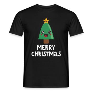 Merry Christmas Lustiges Weihnachtsshirt - Männer T-Shirt - Schwarz - Vorne - AI Model Male 178 light (178cm)
