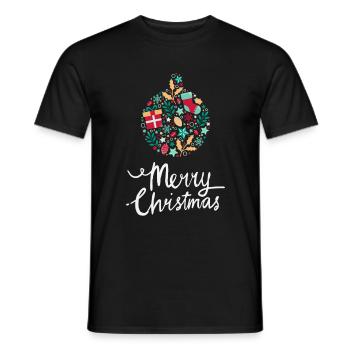 Joyeux Noël Drôle de Chemise de Noël - T-shirt homme - noir - Devant - AI Model Male 178 light (178cm)