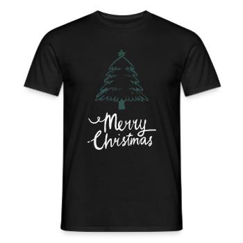 Joyeux Noël Drôle de Chemise de Noël - T-shirt homme - noir - Devant - AI Model Male 178 light (178cm)