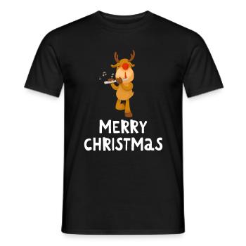 Joyeux Noël Drôle de Chemise de Noël - T-shirt homme - noir - Devant - AI Model Male 178 light (178cm)