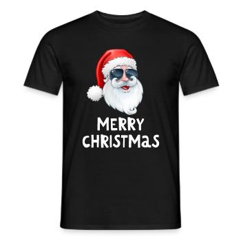 Joyeux Noël Drôle de Chemise de Noël - T-shirt homme - noir - Devant - AI Model Male 178 light (178cm)