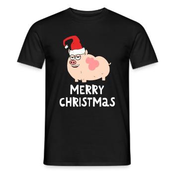 Joyeux Noël Drôle de Chemise de Noël - T-shirt homme - noir - Devant - AI Model Male 178 light (178cm)