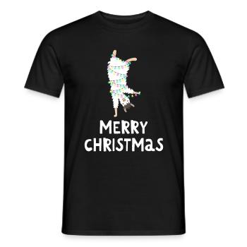 Joyeux Noël Drôle de Chemise de Noël - T-shirt homme - noir - Devant - AI Model Male 178 light (178cm)