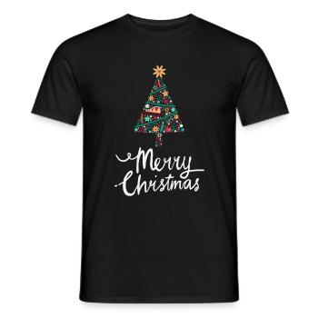 Joyeux Noël Drôle de Chemise de Noël - T-shirt homme - noir - Devant - AI Model Male 178 light (178cm)