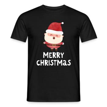 Joyeux Noël Drôle de Chemise de Noël - T-shirt homme - noir - Devant - AI Model Male 178 light (178cm)