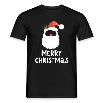 Joyeux Noël Drôle de Chemise de Noël - T-shirt homme - noir - Devant - AI Model Male 178 light (178cm)