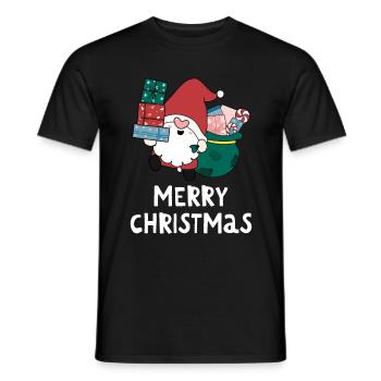 Joyeux Noël Drôle de Chemise de Noël - T-shirt homme - noir - Devant - AI Model Male 178 light (178cm)