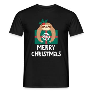 Joyeux Noël Drôle de Chemise de Noël - T-shirt homme - noir - Devant - AI Model Male 178 light (178cm)
