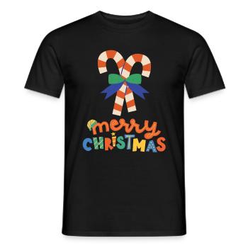 Joyeux Noël Drôle de Chemise de Noël - T-shirt homme - noir - Devant - AI Model Male 178 light (178cm)