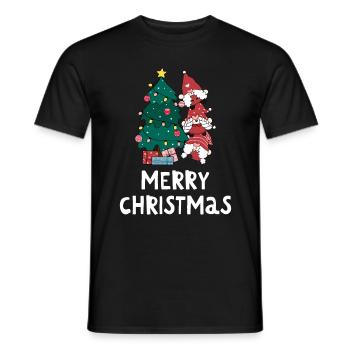 Joyeux Noël Drôle de Chemise de Noël - T-shirt homme - noir - Devant - AI Model Male 178 light (178cm)