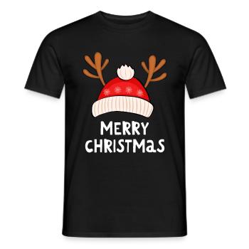 Joyeux Noël Drôle de Chemise de Noël - T-shirt homme - noir - Devant - AI Model Male 178 light (178cm)