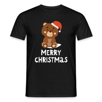 Joyeux Noël Drôle de Chemise de Noël - T-shirt homme - noir - Devant - AI Model Male 178 light (178cm)