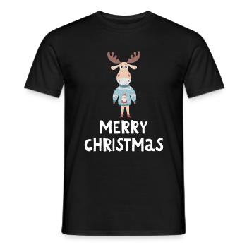 Joyeux Noël Drôle de Chemise de Noël - T-shirt homme - noir - Devant - AI Model Male 178 light (178cm)