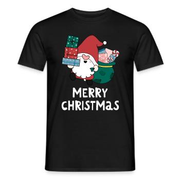 Joyeux Noël Drôle de Chemise de Noël - T-shirt homme - noir - Devant - AI Model Male 178 light (178cm)