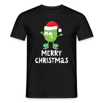 Joyeux Noël Drôle de Chemise de Noël - T-shirt homme - noir - Devant - AI Model Male 178 light (178cm)