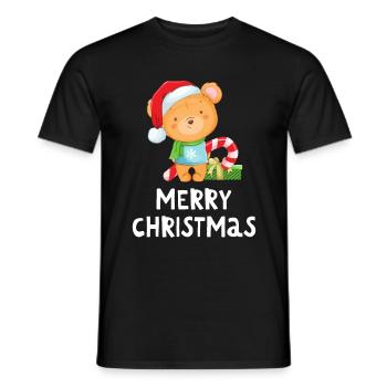 Joyeux Noël Drôle de Chemise de Noël - T-shirt homme - noir - Devant - AI Model Male 178 light (178cm)