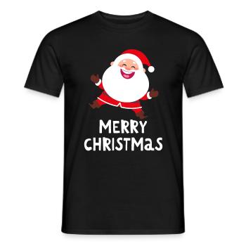 Joyeux Noël Drôle de Chemise de Noël - T-shirt homme - noir - Devant - AI Model Male 178 light (178cm)
