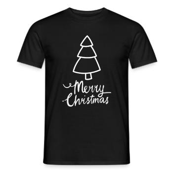 Joyeux Noël Drôle de Chemise de Noël - T-shirt homme - noir - Devant - AI Model Male 178 light (178cm)