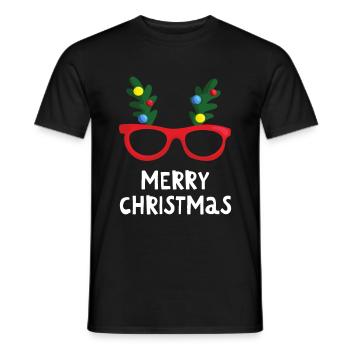 Joyeux Noël Drôle de Chemise de Noël - T-shirt homme - noir - Devant - AI Model Male 178 light (178cm)