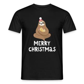 Joyeux Noël Drôle de Chemise de Noël - T-shirt homme - noir - Devant - AI Model Male 178 light (178cm)