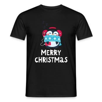 Joyeux Noël Drôle de Chemise de Noël - T-shirt homme - noir - Devant - AI Model Male 178 light (178cm)