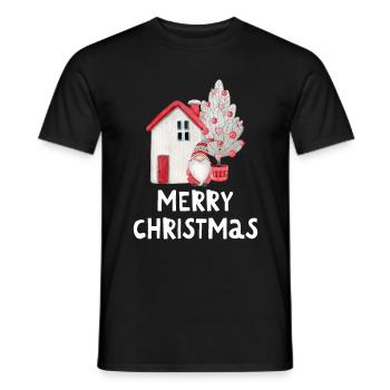 Joyeux Noël Drôle de Chemise de Noël - T-shirt homme - noir - Devant - AI Model Male 178 light (178cm)