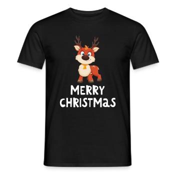 Joyeux Noël Drôle de Chemise de Noël - T-shirt homme - noir - Devant - AI Model Male 178 light (178cm)