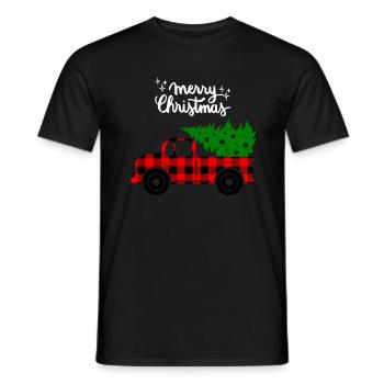 Joyeux Noël Drôle de Chemise de Noël - T-shirt homme - noir - Devant - AI Model Male 178 light (178cm)