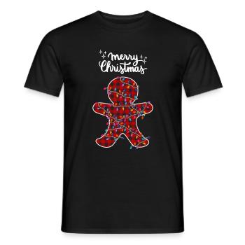 Joyeux Noël Drôle de Chemise de Noël - T-shirt homme - noir - Devant - AI Model Male 178 light (178cm)