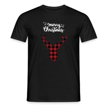 Joyeux Noël Drôle de Chemise de Noël - T-shirt homme - noir - Devant - AI Model Male 178 light (178cm)