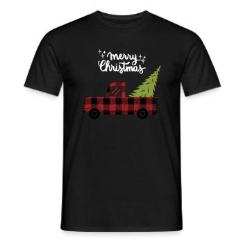 Joyeux Noël Drôle de Chemise de Noël - T-shirt homme - noir - Devant - AI Model Male 178 light (178cm)