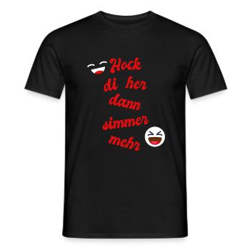 Geselliger Spruch fränkisch - Männer T-Shirt - Schwarz - Vorne - AI Model Male 178 light (178cm)