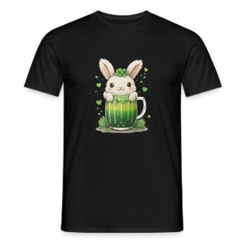 La Saint-Patrick en Irlande applaudit pour de bon - T-shirt homme - noir - Devant - AI Model Male 178 light (178cm)
