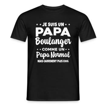 Homme Je Suis Papa Boulanger Humour Cadeau - T-shirt homme - noir - Devant - AI Model Male 178 light (178cm)