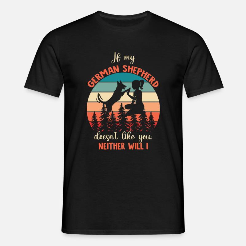 Deutscher Schäferhund Spruch - Männer T-Shirt - Schwarz