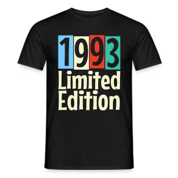 30th Birthday Vintage 1993 Limited Edition - Men's T-Shirt - black - Front - AI Model Male 178 light (178cm)