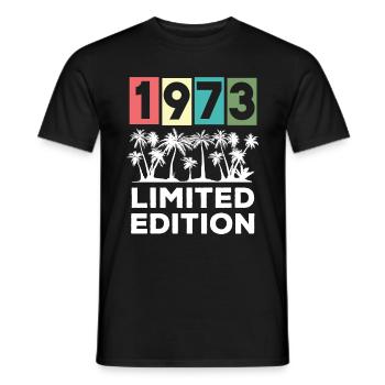 50th Birthday Vintage 1973 Limited Edition - Men's T-Shirt - black - Front - AI Model Male 178 light (178cm)