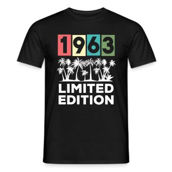 Vintage 1963 Limited Edition 60th Birthday Palm - Men's T-Shirt - black - Front - AI Model Male 178 light (178cm)