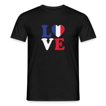 France France Cadeaux Femmes & Hommes - T-shirt homme - noir - Devant - AI Model Male 178 light (178cm)