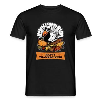 Dankbar Gesegnet Frohes Thanksgiving Erntedankfest - Männer T-Shirt - Schwarz - Vorne - AI Model Male 178 light (178cm)