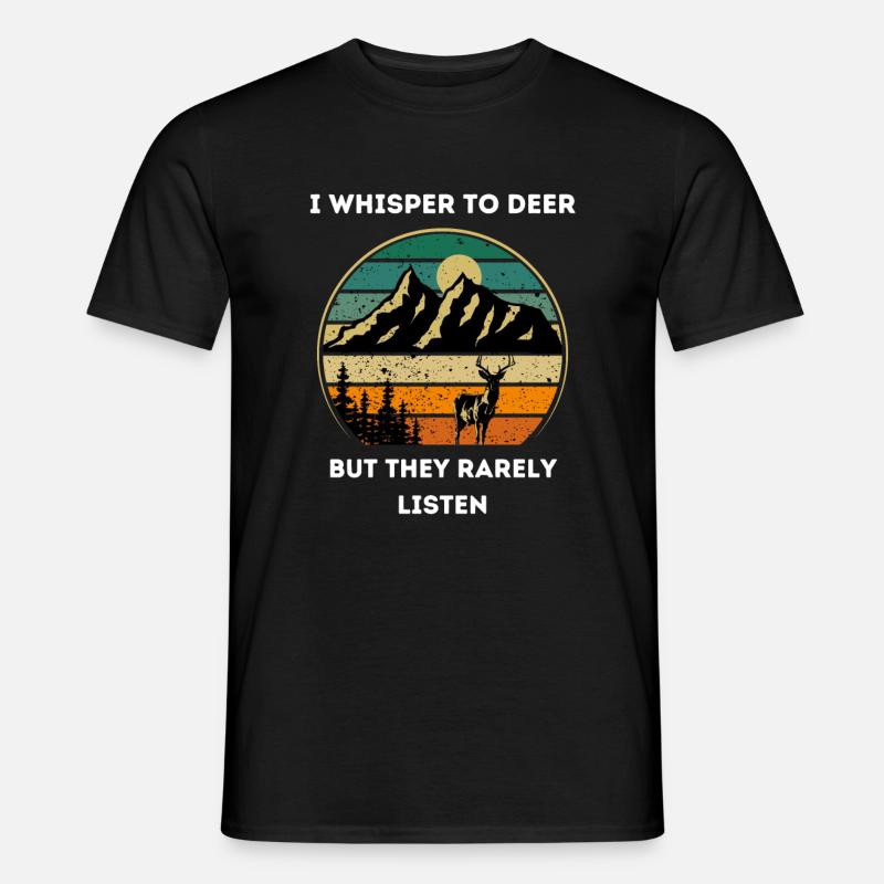 Hirschjäger Einzigartige Jagd - Männer T-Shirt - Schwarz