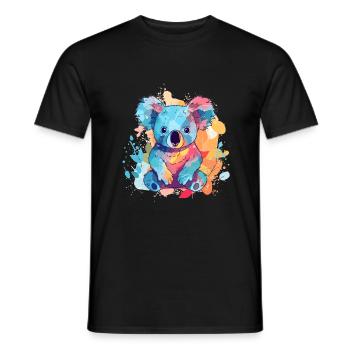 Mignon Anime Style Koala Kawaii - T-shirt homme - noir - Devant - AI Model Male 178 light (178cm)